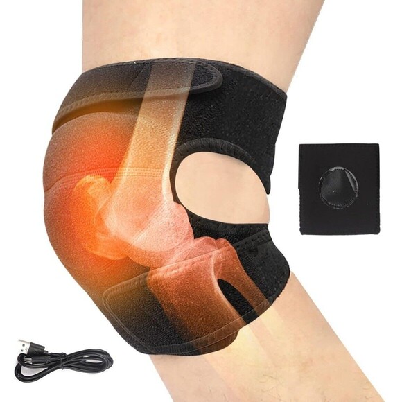 PURFUN Electric Heated Knee Brace Wrap USB Heating Kneepads Men Women Adjustable - Picture 1 of 9